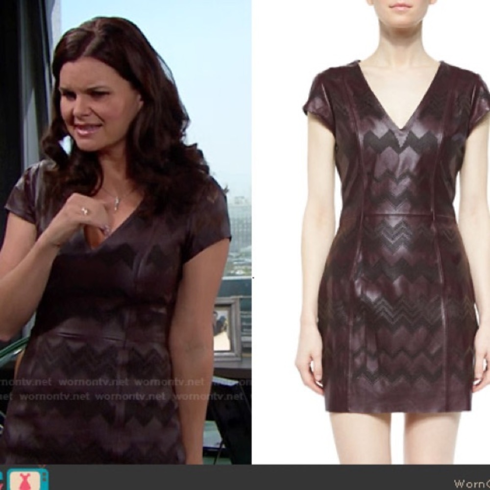 PARKER Leather Mini‎ Dress Size: L